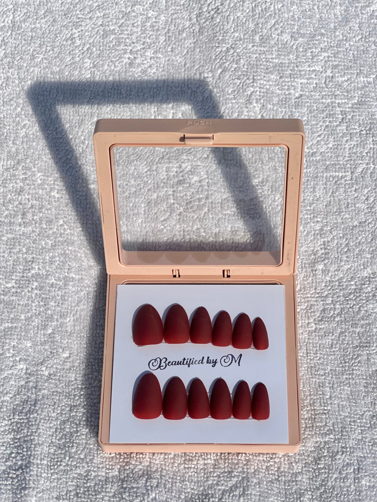 NM02: Matt Almond Shaped Press on Nails