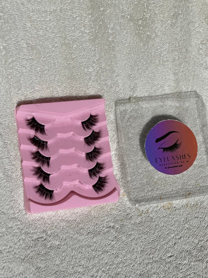 BM12: Premium Cat Eye Lashes 5 Pairs Golden edition