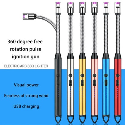 360° Rechargeable Electronic Lighter – Safe, Portable, and Eco-Friendly for Candles, Gas Stoves, and More