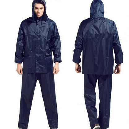 Waterproof 2 Pieces Rainwear Hooded Rain Suit Barsati