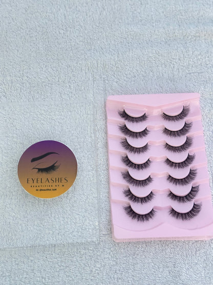 BM11: 7 Pairs Soft Natural Realistic Mink Eyelashes