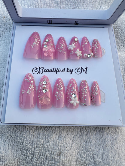 NM03: Pink Rush Gel Press on Nails