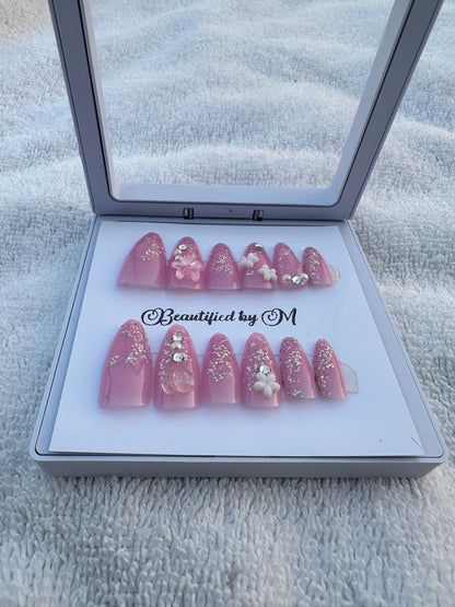 NM03: Pink Rush Gel Press on Nails