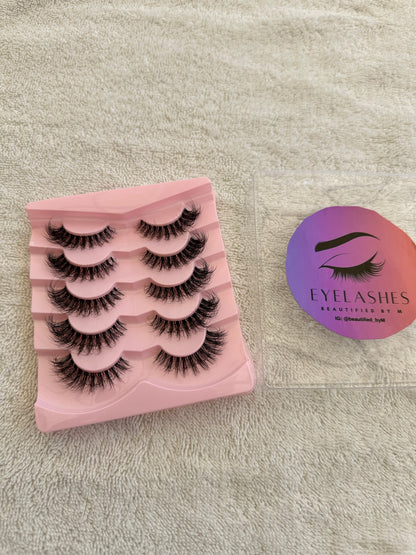 BM003: Natural curl resuable False Eyelashes