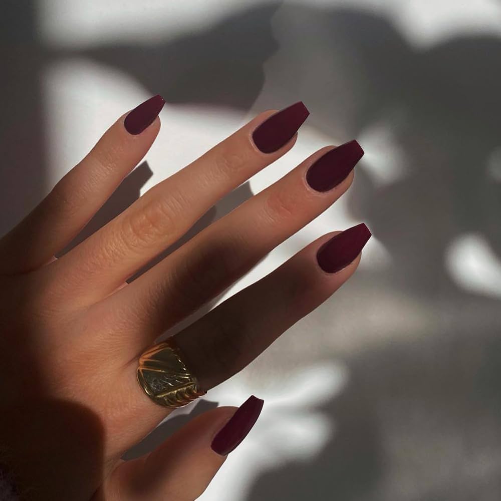 NM02: Matt Almond Shaped Press on Nails
