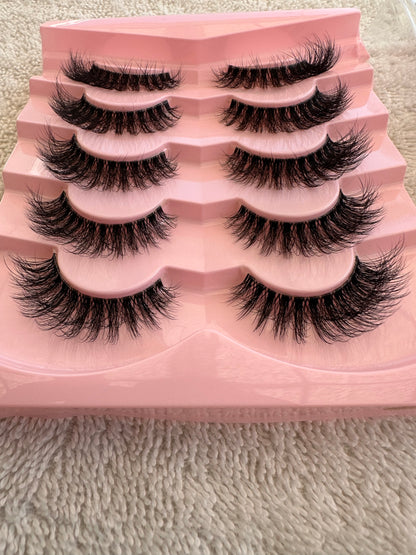 BM004: Volumized most natural Full Strip False Lashes 5 Pairs