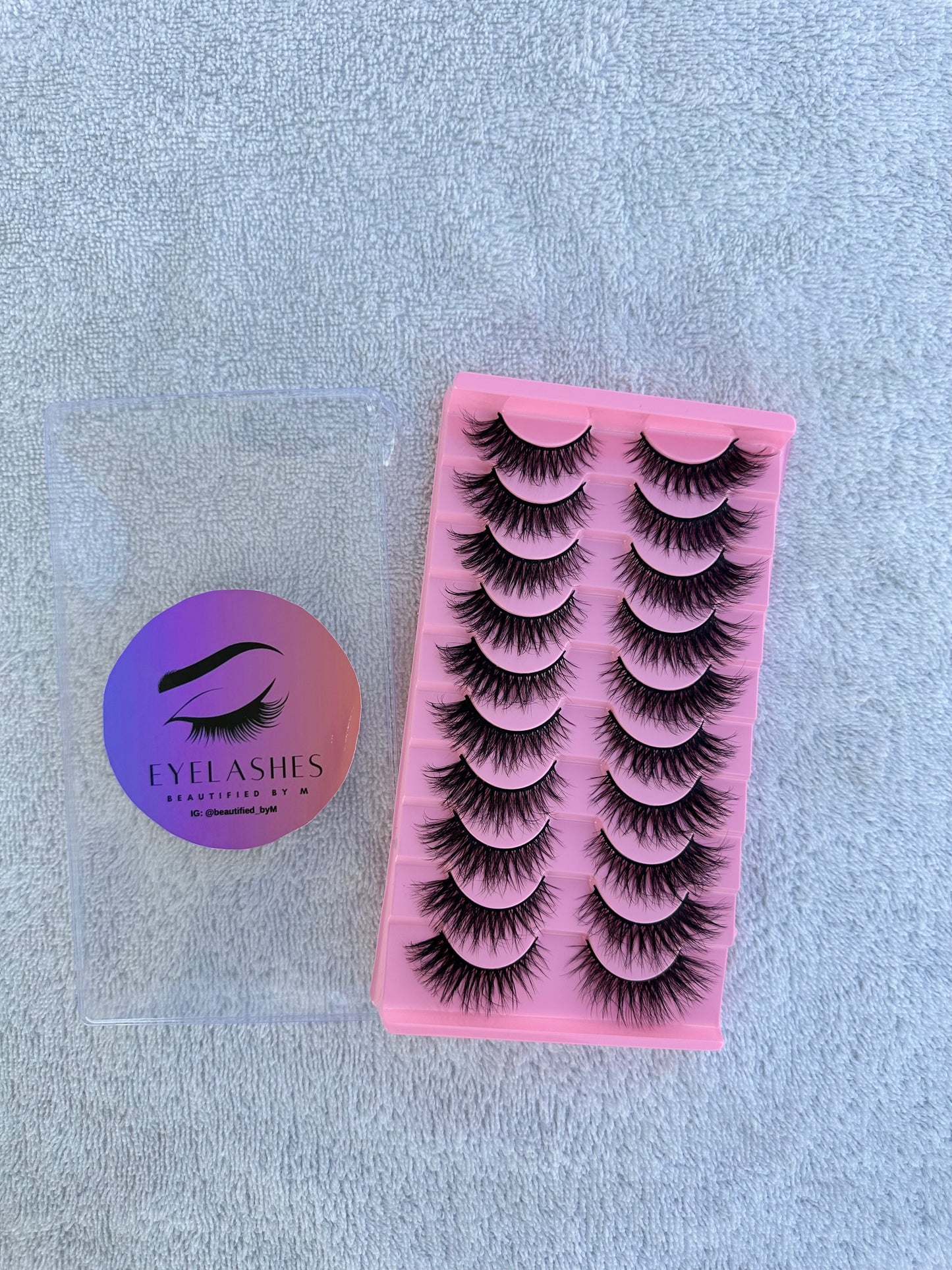 BM1.1: Premium Thick And Natural C-Curl False Lashes 10 Pairs