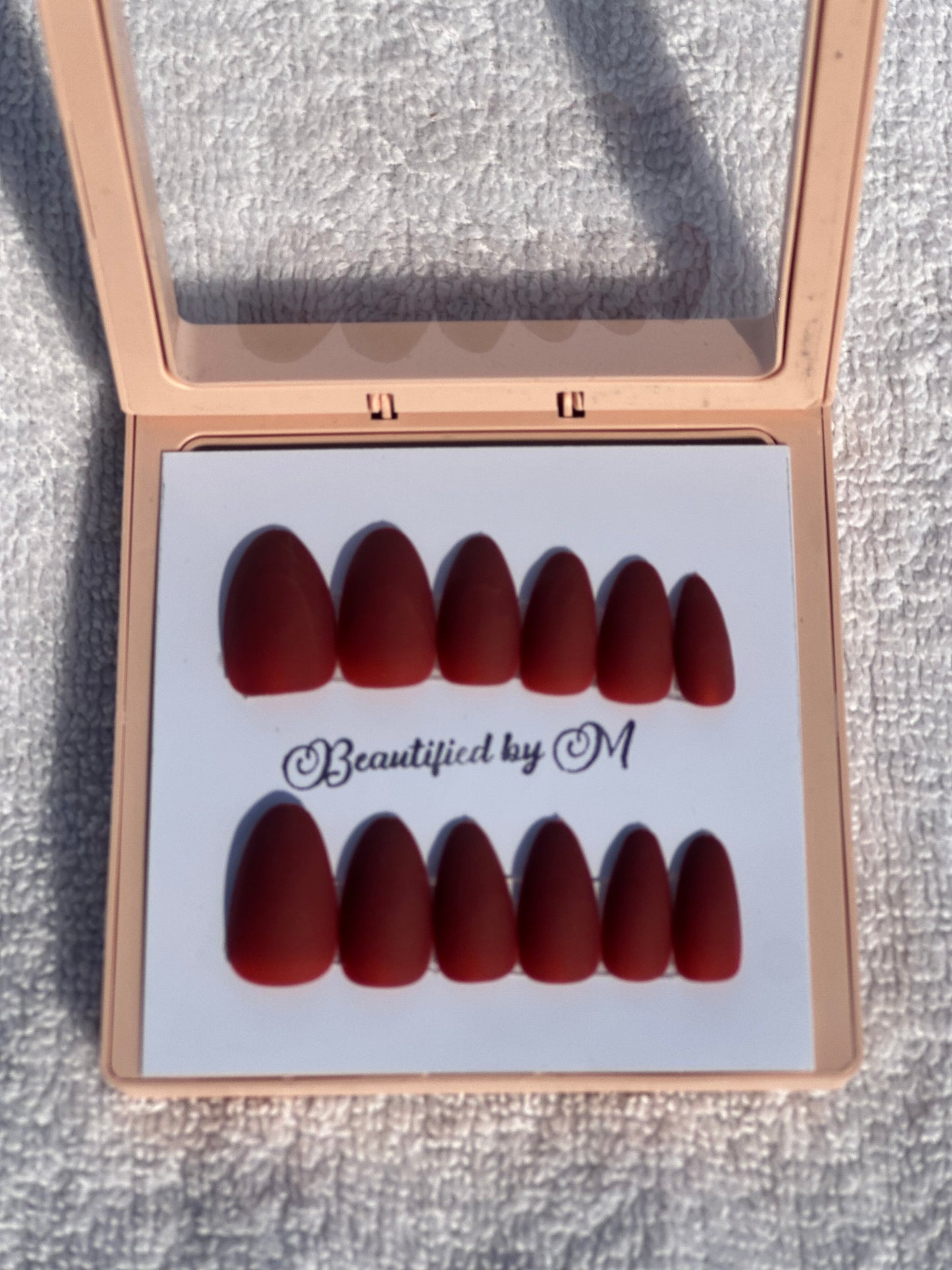 NM02: Matt Almond Shaped Press on Nails