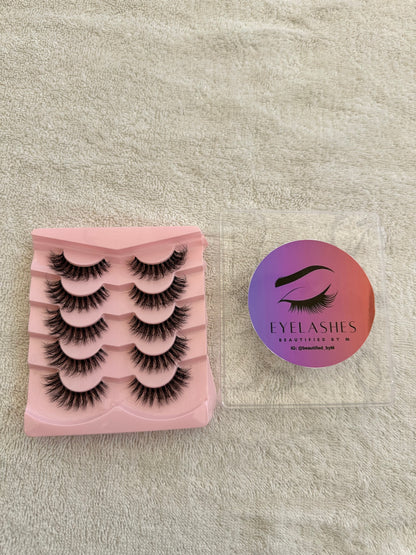BM004: Volumized most natural Full Strip False Lashes 5 Pairs