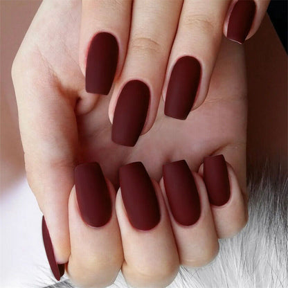 NM02: Matt Almond Shaped Press on Nails