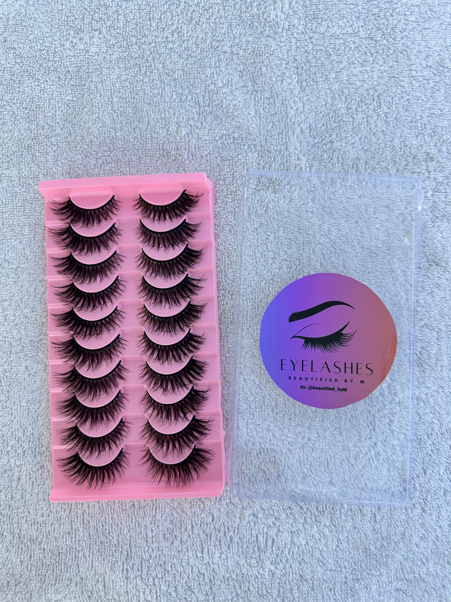 BM1.1: Premium Thick And Natural C-Curl False Lashes 10 Pairs