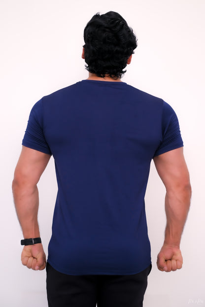 Arrow Design T-Shirt for Men- Navy Blue