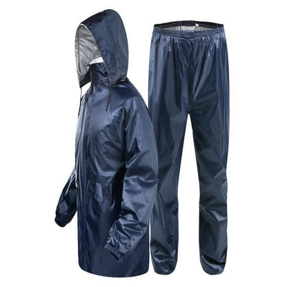 Waterproof 2 Pieces Rainwear Hooded Rain Suit Barsati