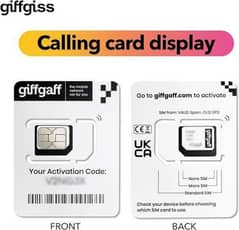 Premium 100% Functional Giffgaff UK SIM for Pakistan with Full Signal Coverage, OTP Support